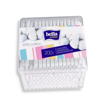 BELLA COTTON Fültisztító Pálcika, Tégladobozos 200 db