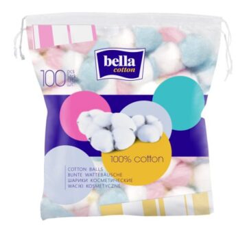 Bella Cotton színes kozmetikai vattalabdacsok 100 db 50 g