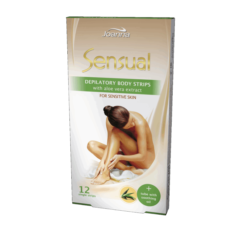 JOANNA Sensual Szőrtelenítő gyantacsík testre aloe vera kivonattal - 6x2 db