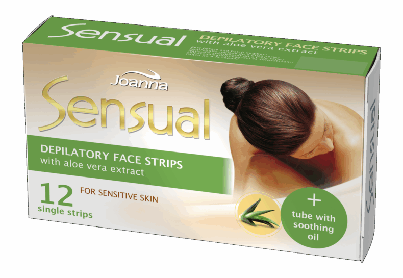 JOANNA Sensual Szőrtelenítő gyantacsík arcra aloe verával - 6x2 db
