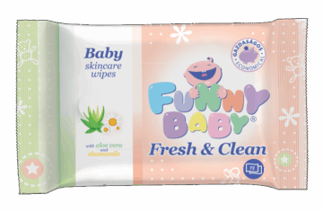 Funny baby törlőkendő Fresh&Clean 72 lap