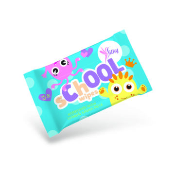 Silky School antibakteriális nedves törlőkendő 15 lap