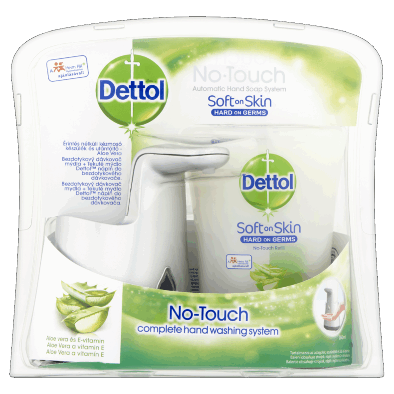 DETTOL érintés nélküli kézmosó készülék 250 ml Aloe Vera (ezüst)