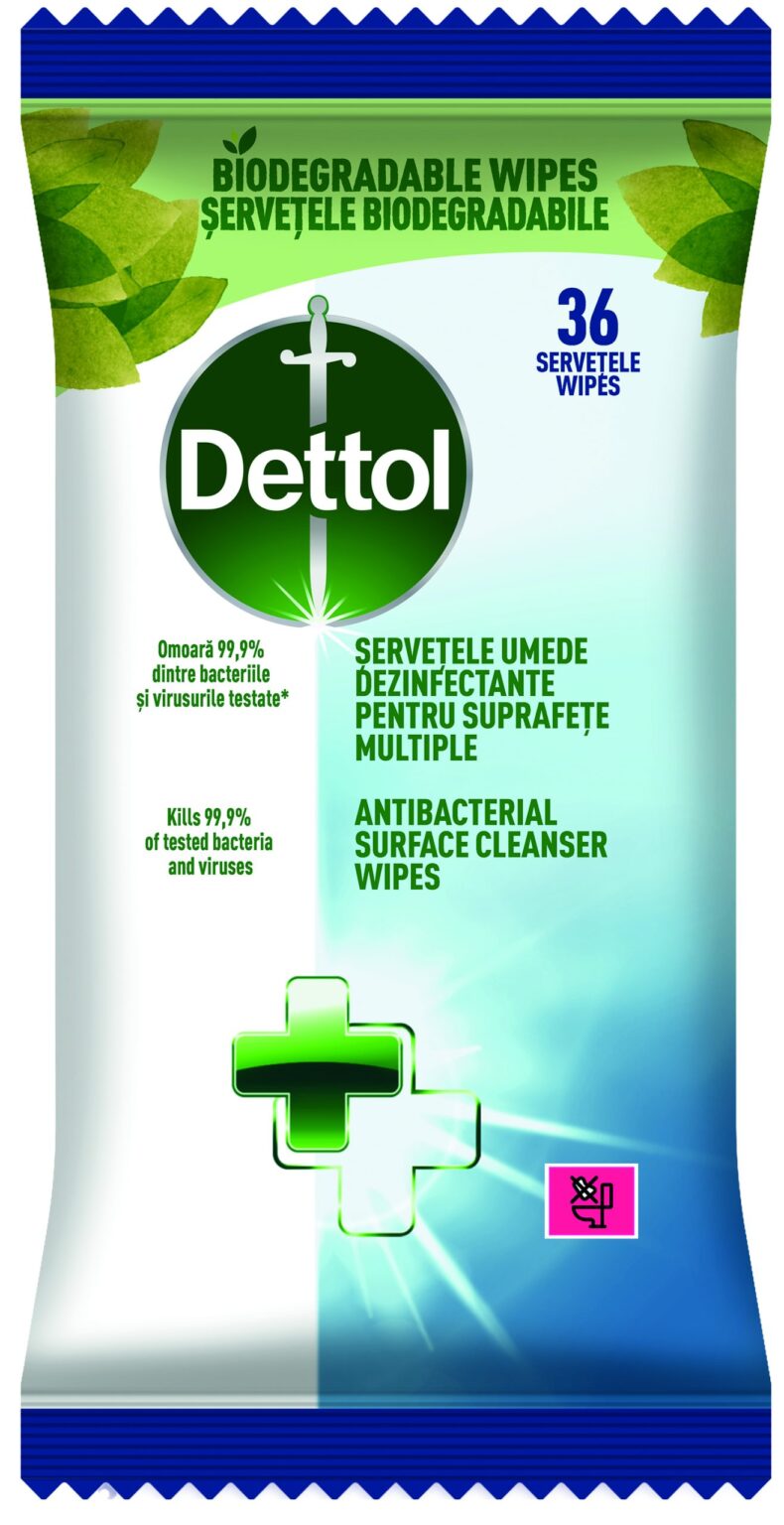 DETTOL Antibakteriális felülettisztító kendő 36 db