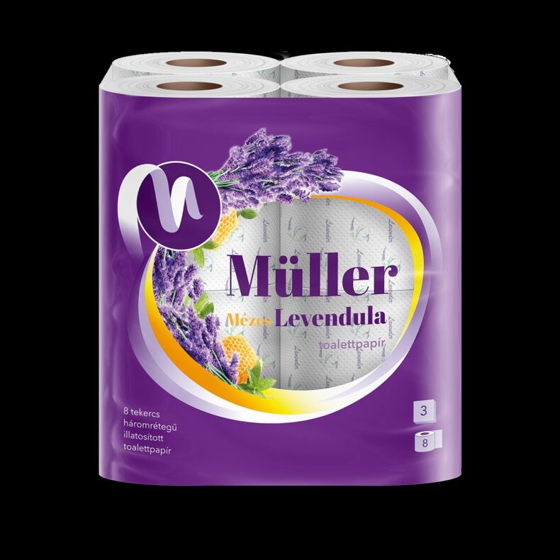Müller Mézes Levendula toalettpapír 3 rétegű 8 tekercs