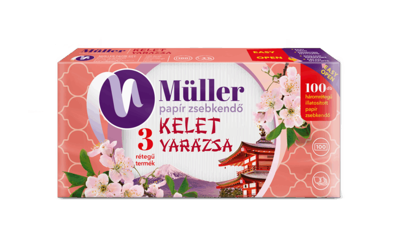 Müller papírzsebkendő 100 db Kelet Varázsa 3 rétegű