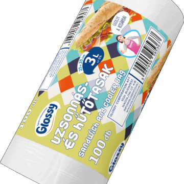 GLOSSY Uzsonnás tasak tekercsben 3 l