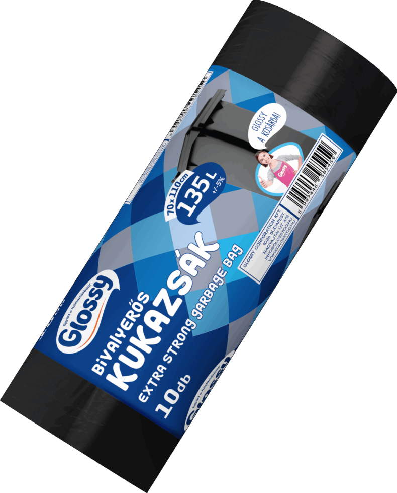 GLOSSY BIVALY erős kukazsák 135 l