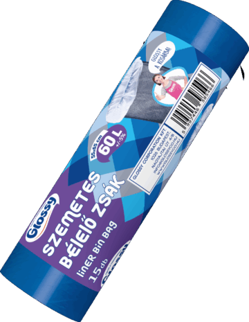 GLOSSY BÉLELŐ szemetes zsák 60 l