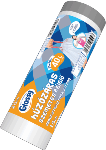 GLOSSY HÚZÓZÁRAS szemetes 40 l