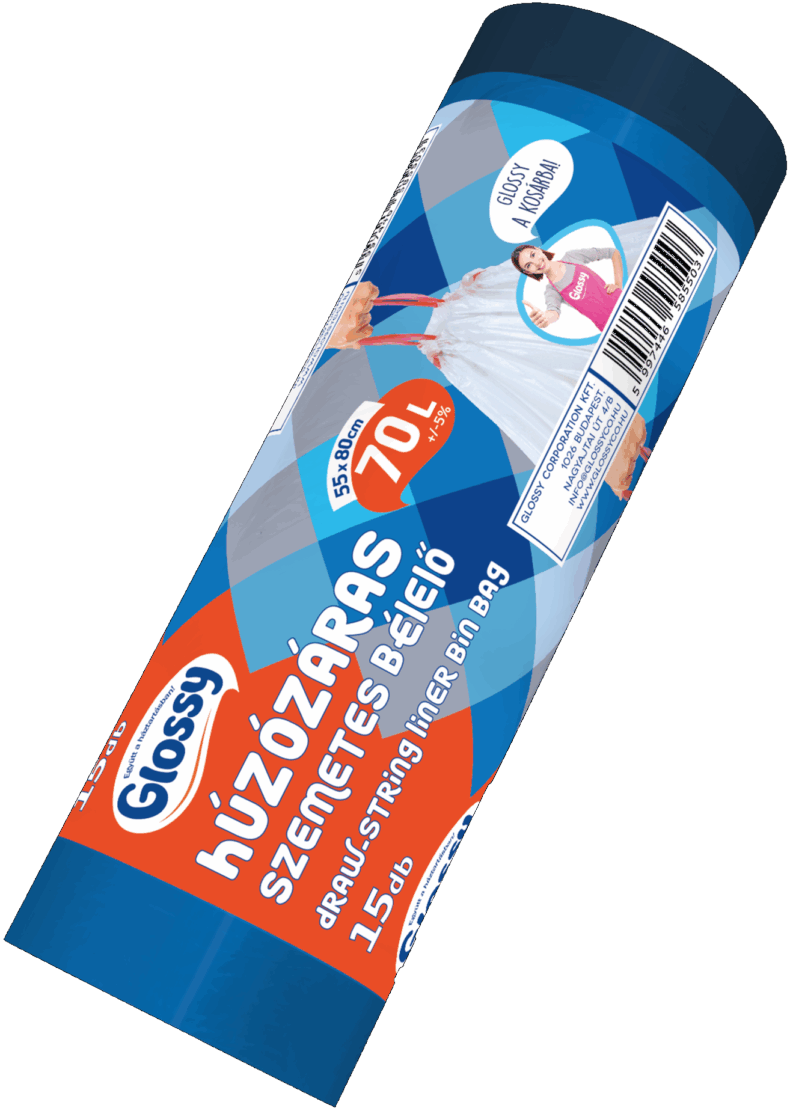 GLOSSY HÚZÓZÁRAS szemetes 70 l