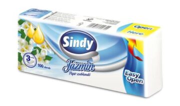 Sindy papírzsebkendő 3 rétegű 100 db Jázmin