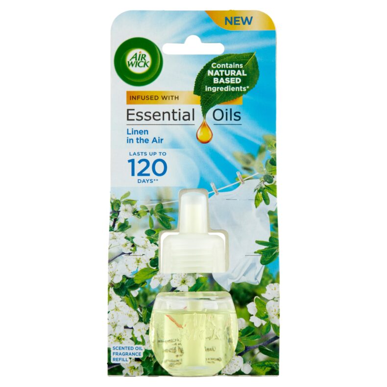 Air Wick Essential Oils utántöltő légfrissítő készülékhez - Frissen mosott ruha illat 19 ml