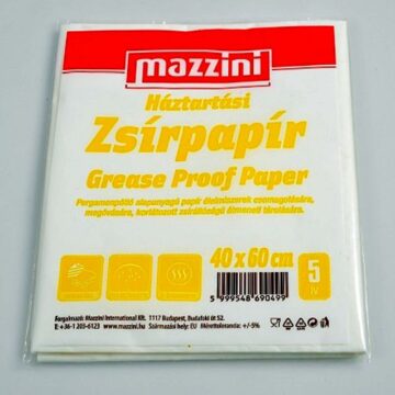 MAZZINI Háztartási Zsírpapír íves 40x60cm 5 ív