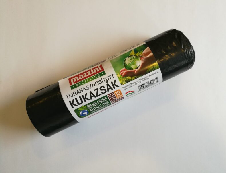 MAZZINI Újrahasznosított kukazsák 150 l (80x120cm) 10 db/roll