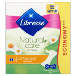 Libresse tisztasági betét 58 db Natural Care Normal  aloe vera és kamilla