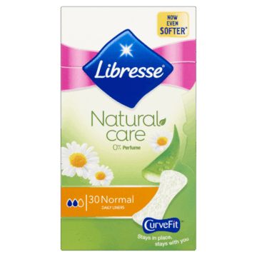 Libresse tisztasági betét 30 db Natural Care Normal aloe vera és kamilla