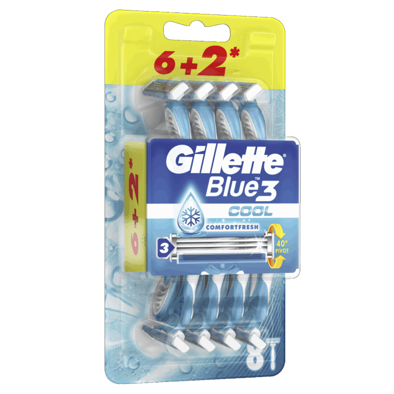 Gillette Blue3 Cool eldobható borotva 6+2 db