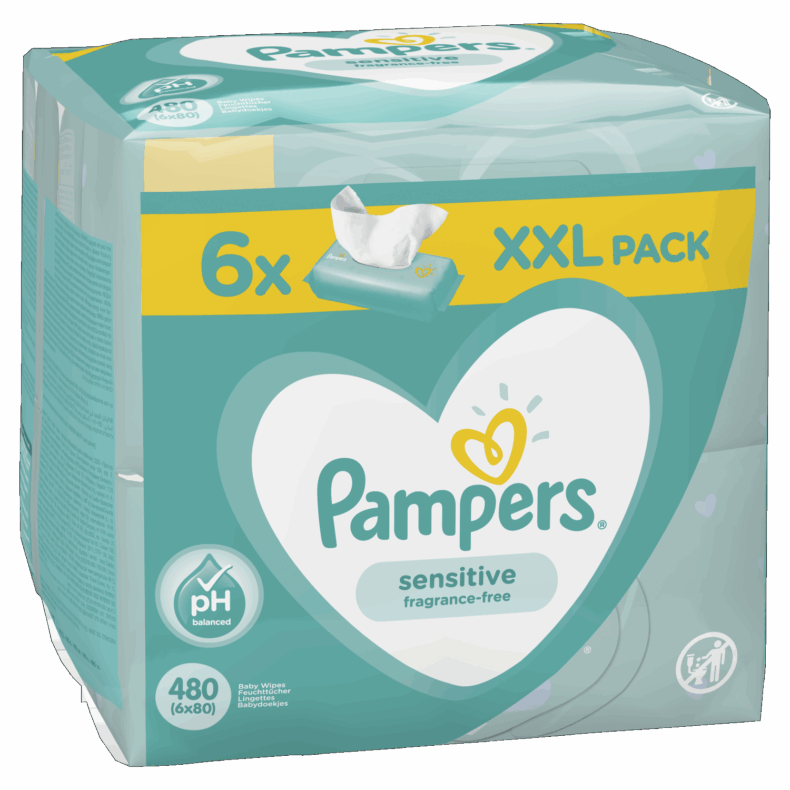 Pampers törlőkendő Sensitive 6x80 db