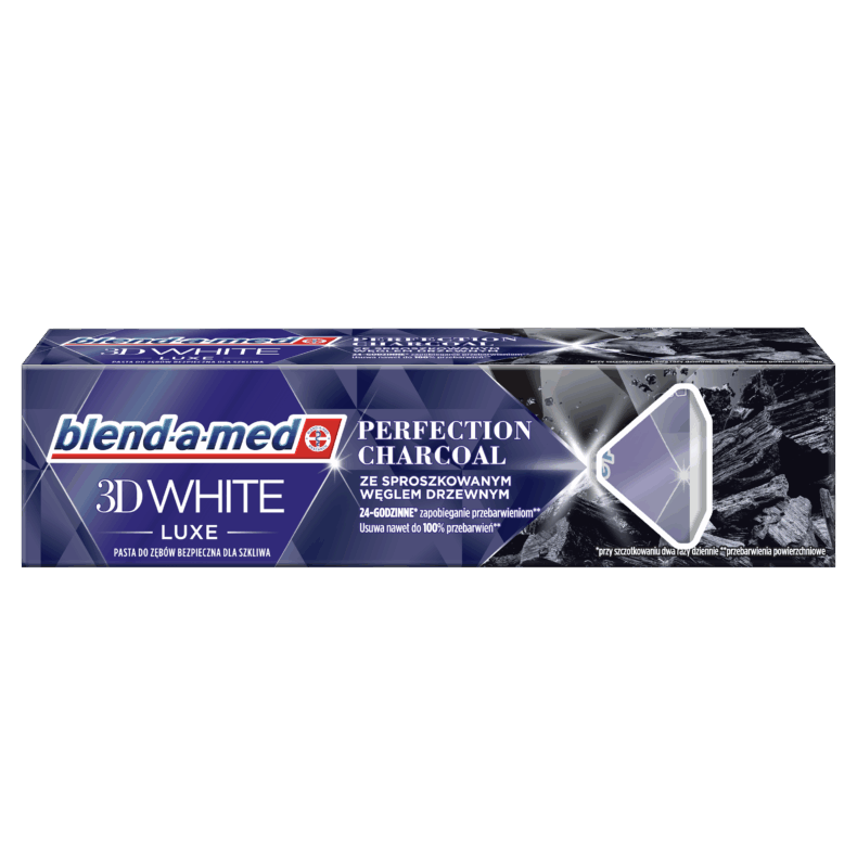 Blend-a-med 3D White Luxe Charcoal fogkrém 75 ml