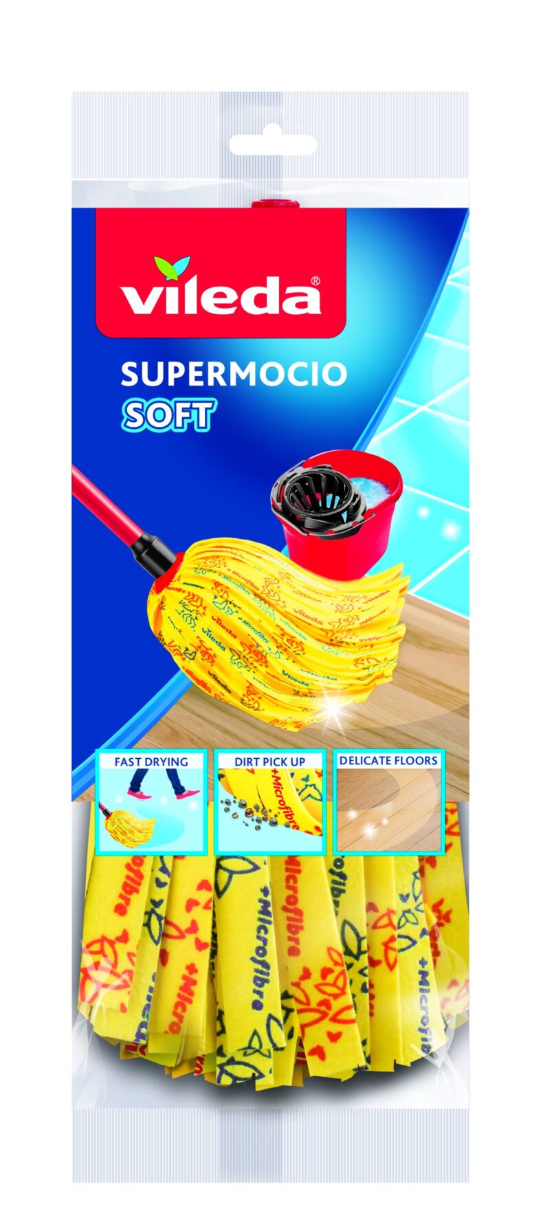 VILEDA Soft gyorsfelmosó utántöltő 30% mikroszállal (sárga)