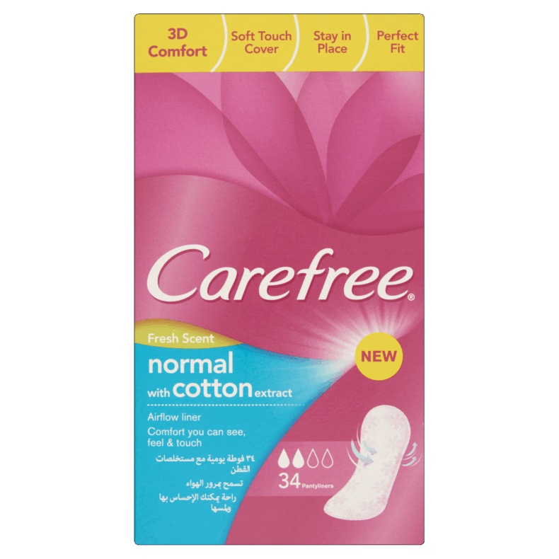 Carefree tisztasági betét 34 db Cotton Feel Fresh