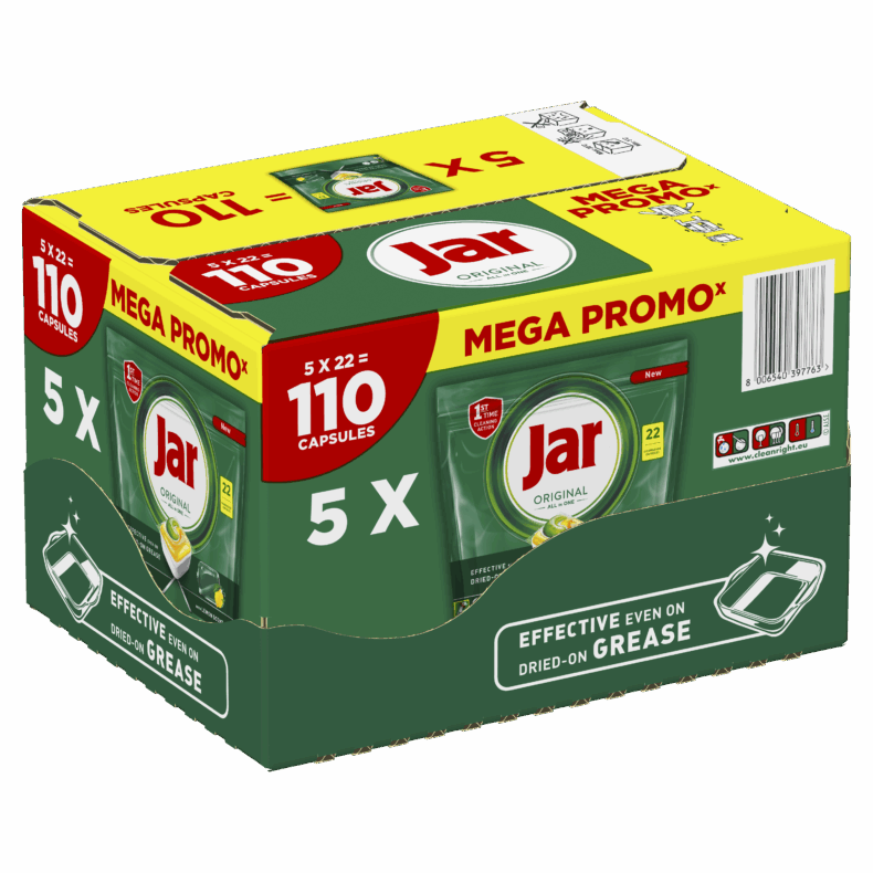 JAR mosogatógép tabletta 110 db All-in-one Yellow