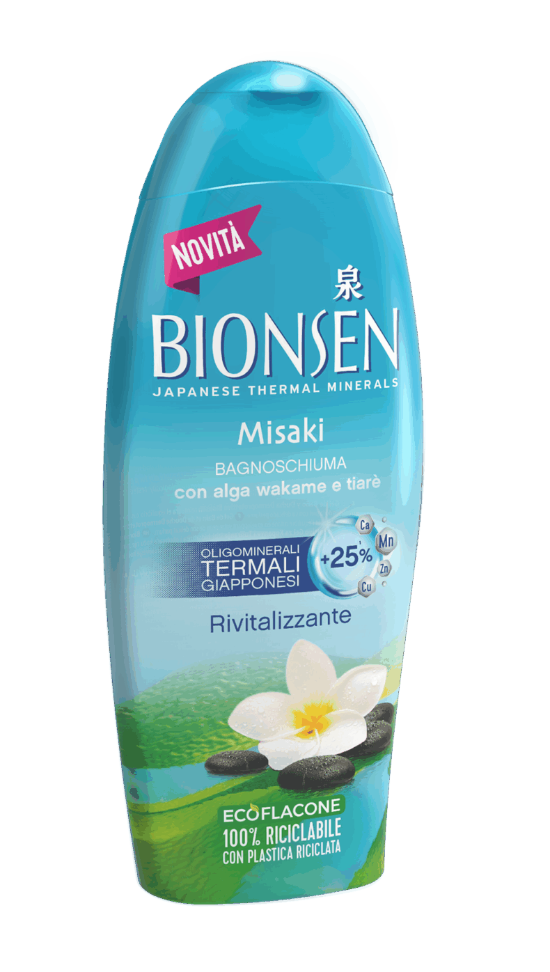 Bionsen Misaki revitalizáló tusfürdő hínárral, magnóliával és aktív ásványokkal 650 ml