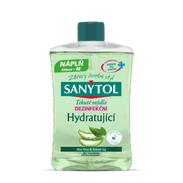 Sanytol Antibakteriális Folyékony Szappan utántöltő Zöld Tea és aloe vera 500 ml