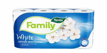 TENTO toalettpapír Family Cotton White 2 rétegű 8 tekercses