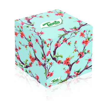 TENTO CUBE papírzsebkendő 3 rétegű dobozos 58 lap