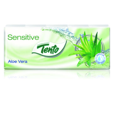 TENTO papírzsebkendő Aloe Vera 3 rétegű 10x10 db