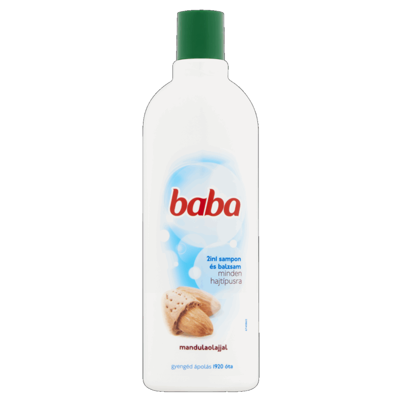 BABA 2in1 Sampon és Balzsam 400 ml Mandulaolajjal Minden hajtipusra