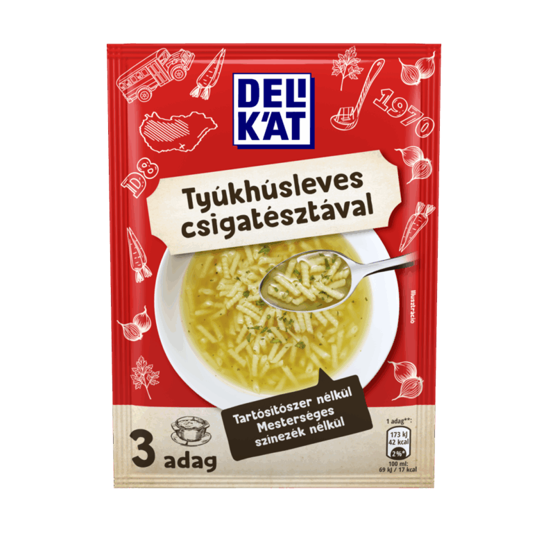 DELIKÁT Tyúkhúsleves csigatésztával 40 g