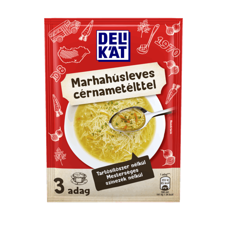 DELIKÁT Marhahúsleves cérnametélttel 73 g
