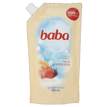BABA folyékony szappan utántöltő 500 ml Tej Gyümölcs