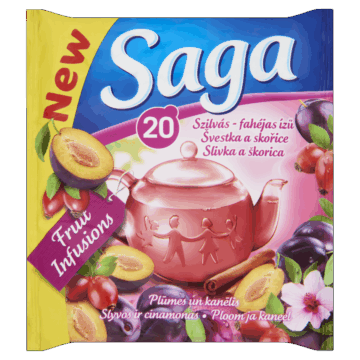 SAGA gyümölcstea 20 filter Fahéjas Szilva