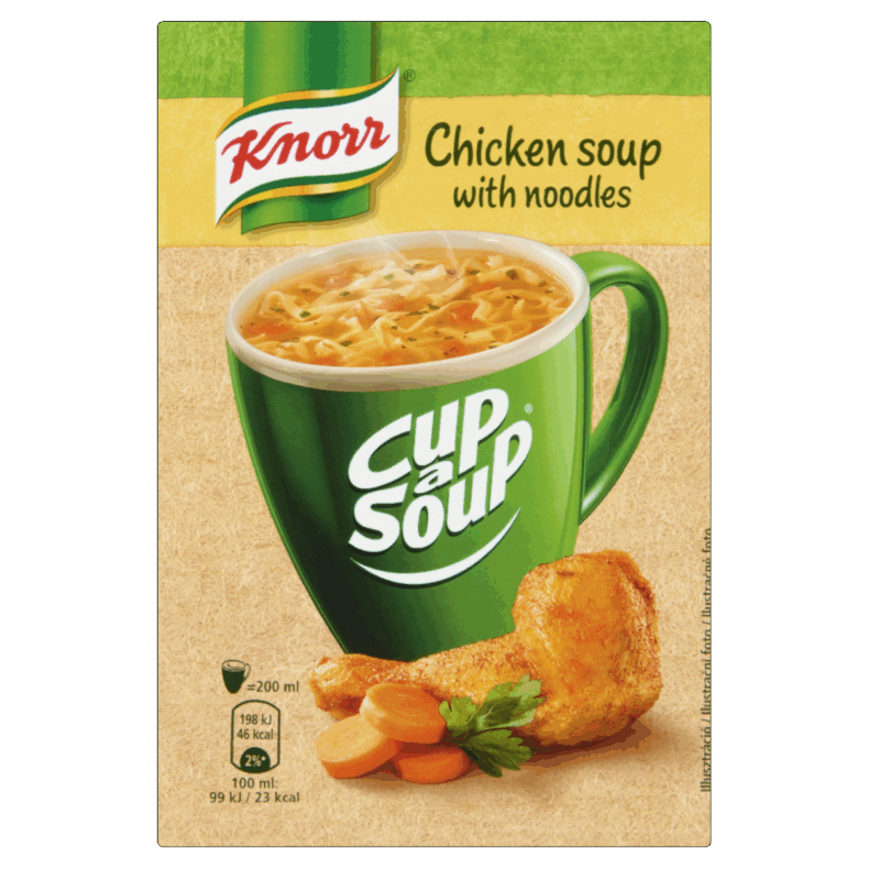 Knorr Cup a Soup bögrés instant instant tyúkhúsleves tésztával 12 g
