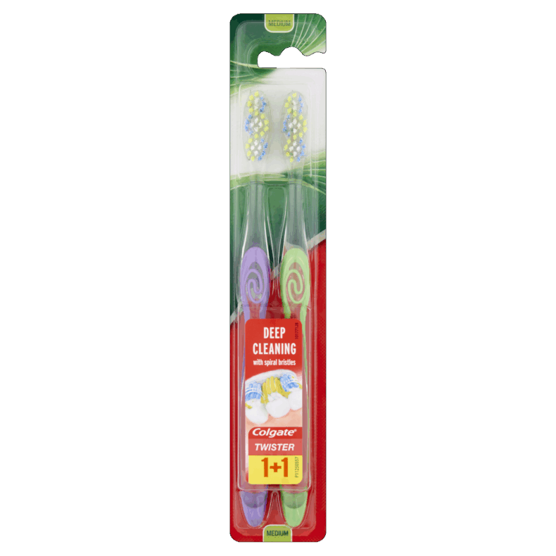 Colgate fogkefe Twister Medium Duo