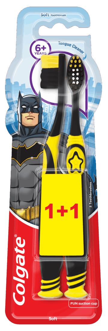 Colgate gyerek fogkefe Batman+Wonder woman Duo 6+