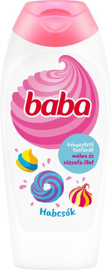 BABA tusfürdő 400 ml Habcsók málna és rózsafa illattal
