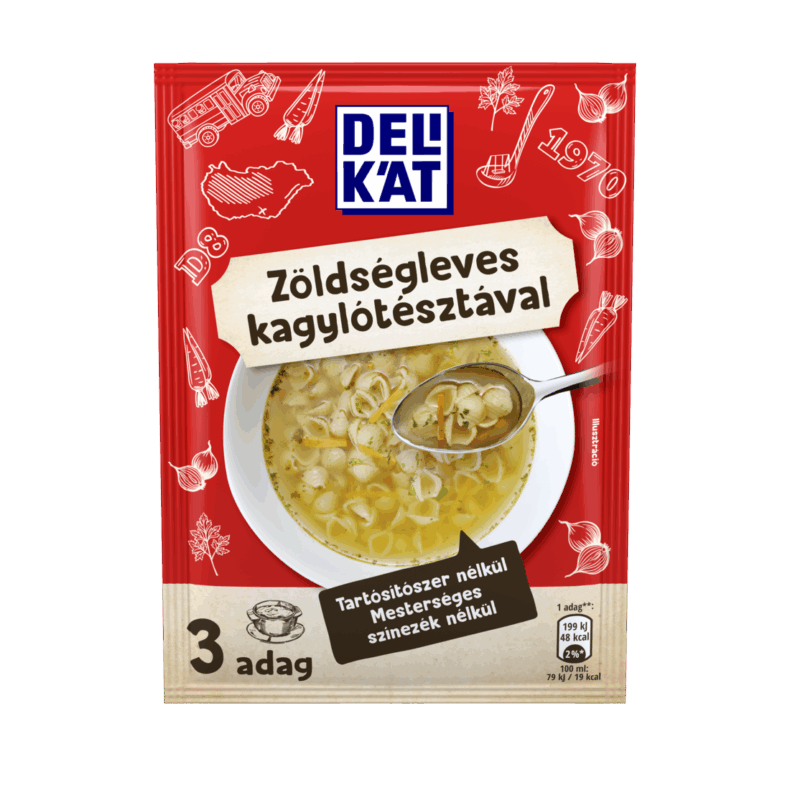 DELIKÁT Zöldségleves kagylótésztával 44 g