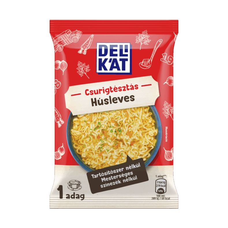 DELIKÁT Csurigtésztás Húsleves 59g