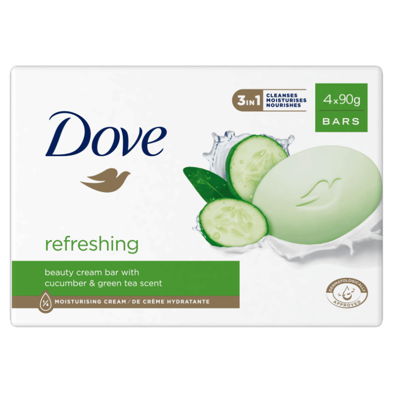 DOVE krémszappan 4x90 g Go Fresh Uborka és zöld tea illattal