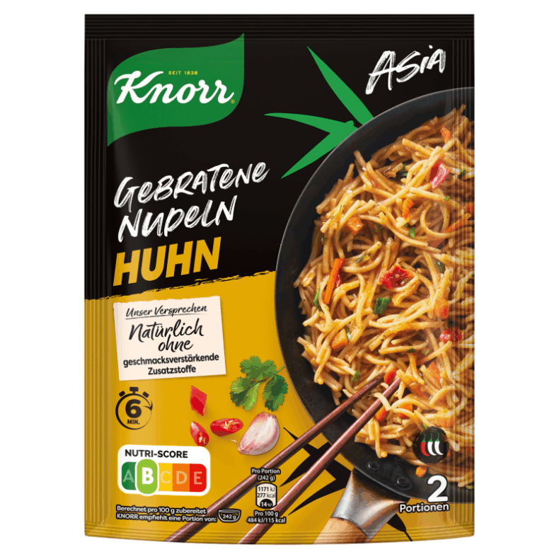 KNORR Spaghetteria 121 g Ázsiai pirított tészta enyhén csípős csirkés ízesítéssel
