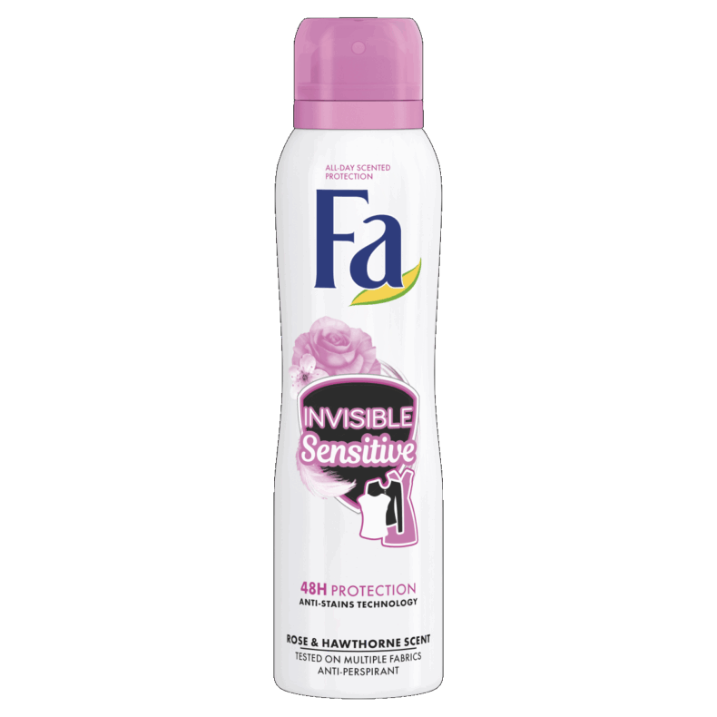Fa izzadásgátló deospray 150 ml Invisible Sensitive