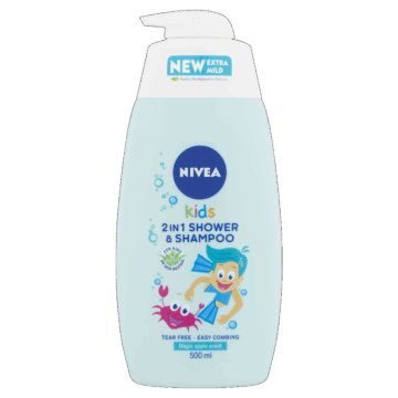 NIVEA Kids 2in1 Tusfürdő és Sampon Fiúknak 500 ml