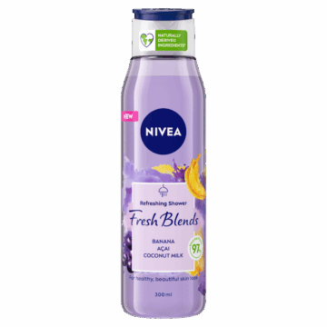 NIVEA tusfürdő 300 ml Fresh Blends Acai, Banana & Coconut milk