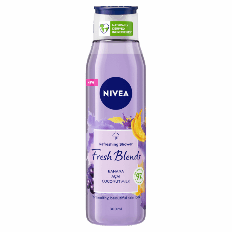 NIVEA tusfürdő 300 ml Fresh Blends Acai, Banana & Coconut milk