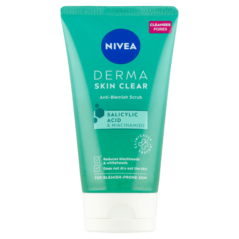 NIVEA Derma Skin Clear Tisztító Hatású Bőrradír 150 ml